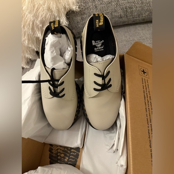 BNWT Dr. Martens Audrick 3 eye Shoes – Cobblestone Gray – Size 9 - Picture 7 of 15